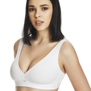 S338 Bralette in cotone elasticizzato, elastico sottoseno interamente ricoperto in cotone